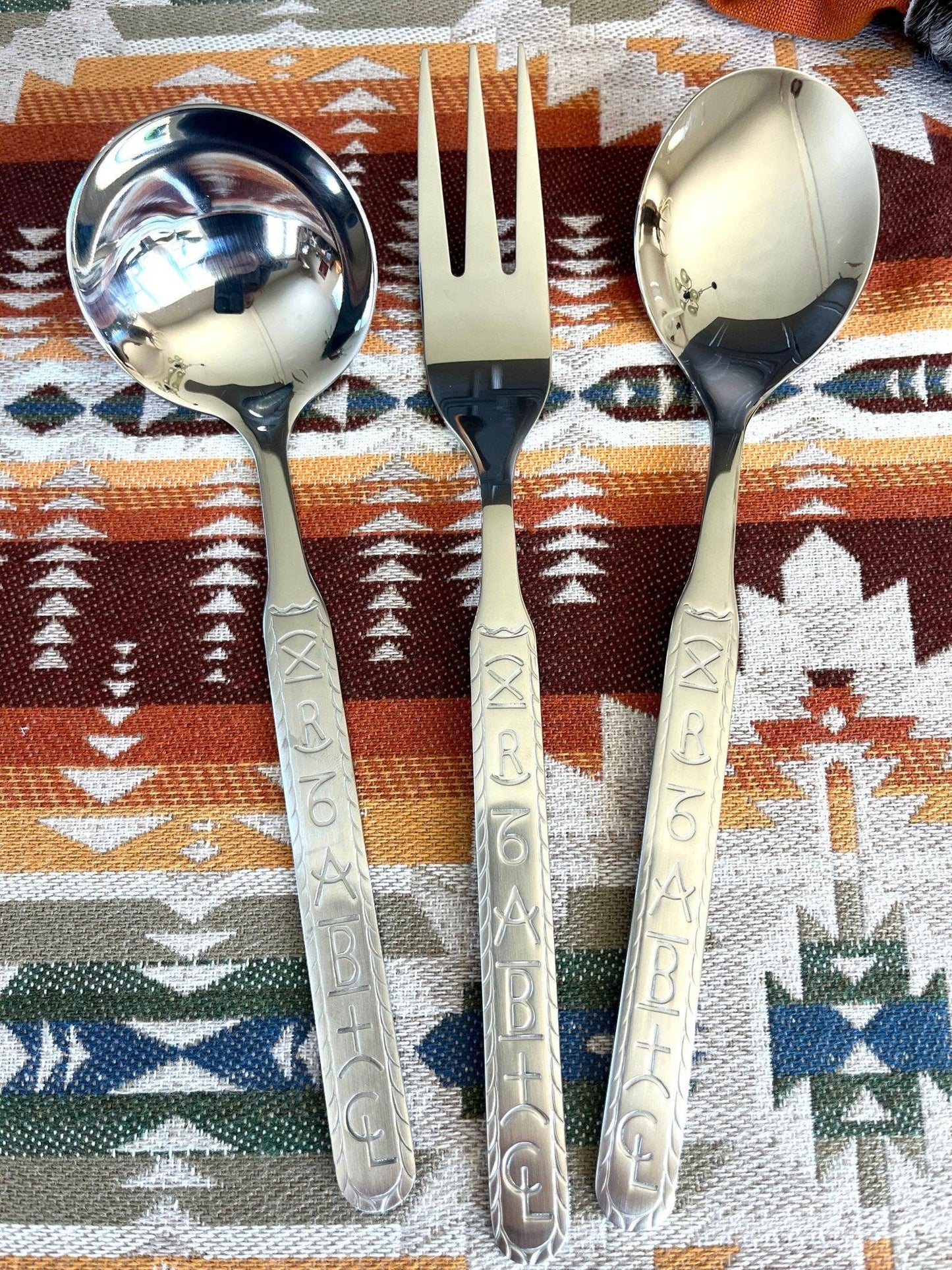 Ranch Brands Edelstahl-Servierset (3-teilig) von Cowboy Living