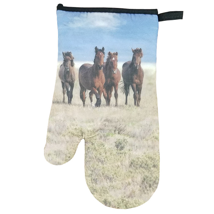 Ofenhandschuh mit Pferdemotiv