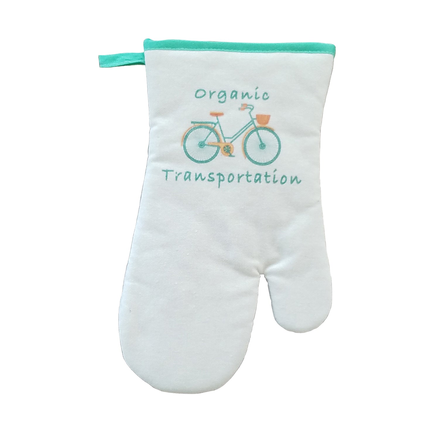 Guante de horno con forma de bicicleta
