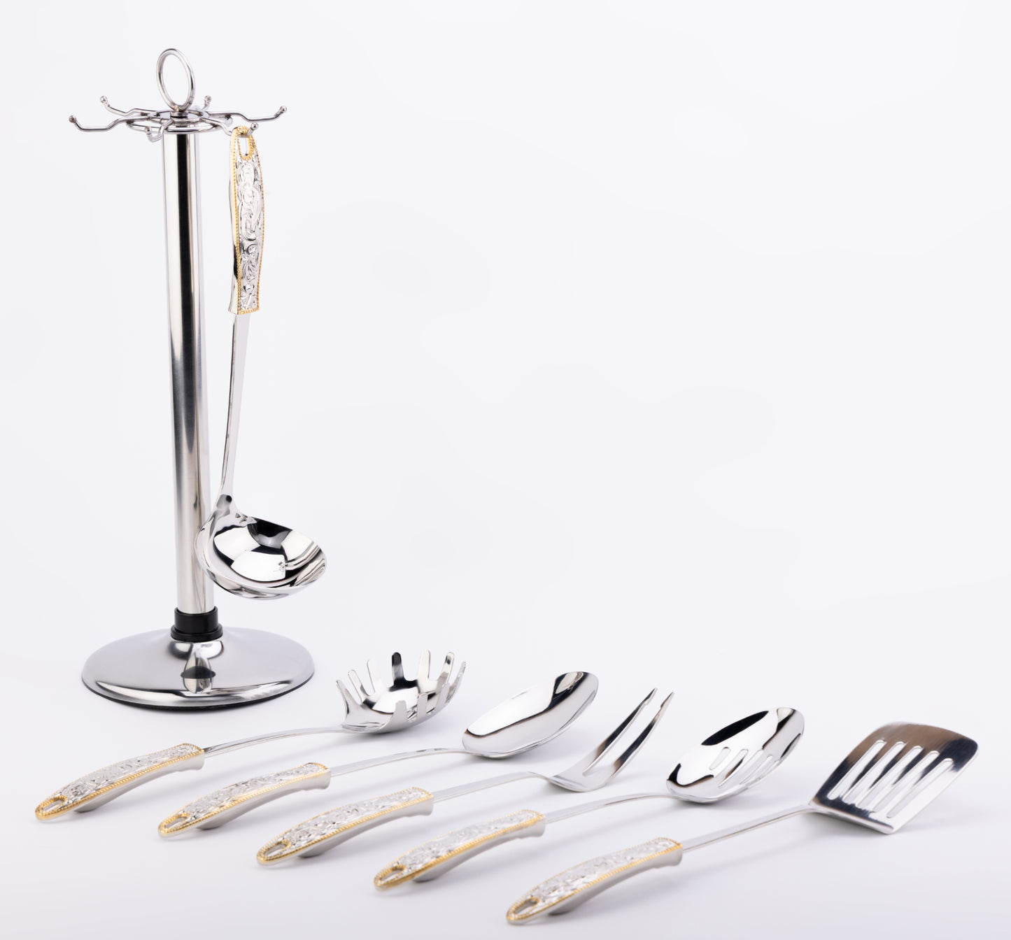 Western Buckle Six Piece Serving Tool Set w/Rack