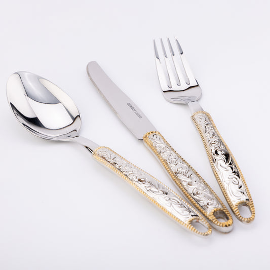 Western Buckle Stainless Silverware Dinner Set (12 piece set) by Cowboy Living