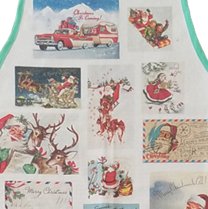 Vintage Christmas Cards Kitchen Apron