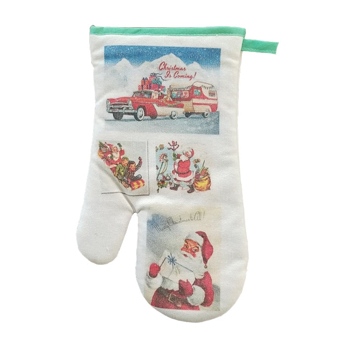 Vintage Christmas Cards Oven Mitt