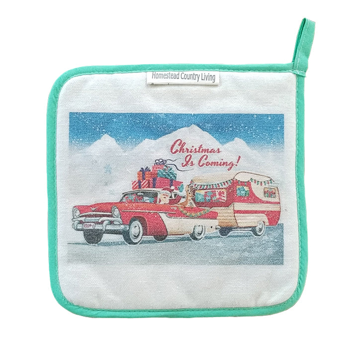 Vintage Christmas Cards Hot Pad