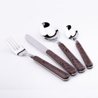 "Tooled Leather" 16-Piece Stainless Steel Western Flatware Set