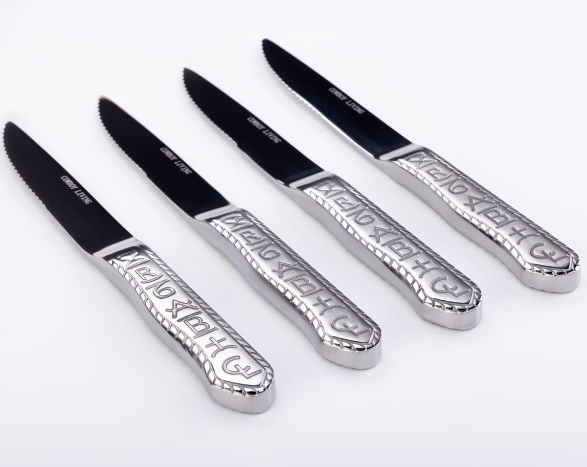 Cowboy Living Ranch Brands Stainless Silverware Steak Knife Set (4 piece)