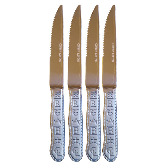 Cowboy Living Ranch Brands Stainless Silverware Steak Knife Set (4 piece)