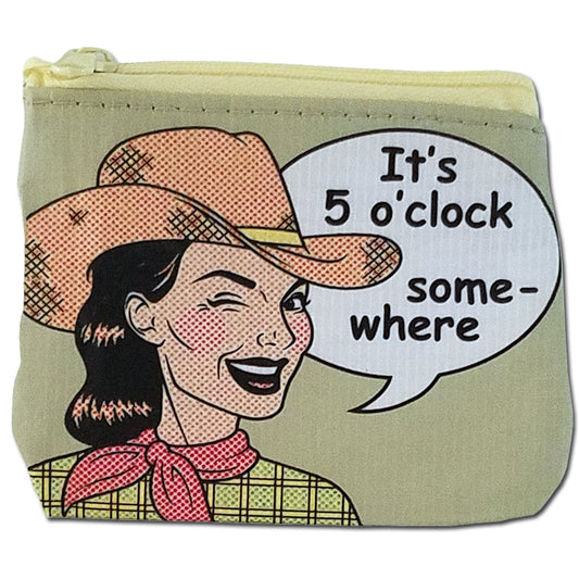 5 O'clock Somewhere Zipper Coin/Card Bag