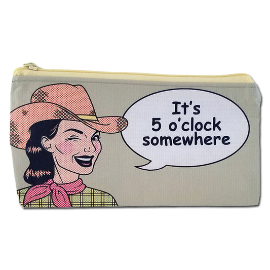 5 O'clock Somewhere Zipper Cash/Pencil Bag