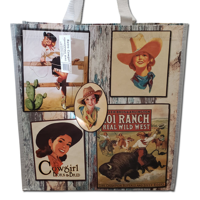 Retro Cowgirl Einkaufstasche