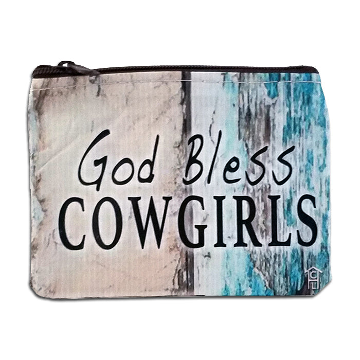 Retro Cowgirl Reißverschluss Münz-/Kartentasche