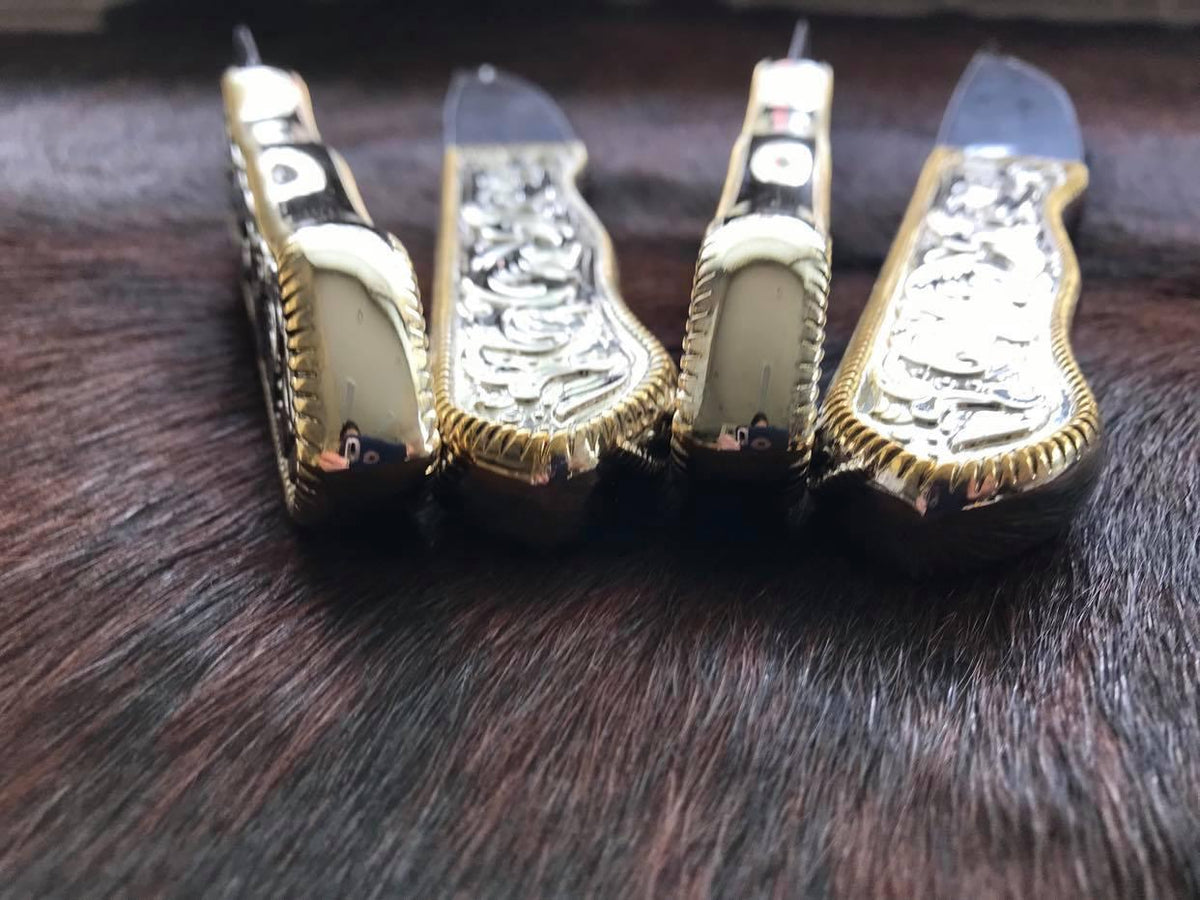 Cowboy Living Western Buckle Stainless Silverware Steak Knives (Set of 4)