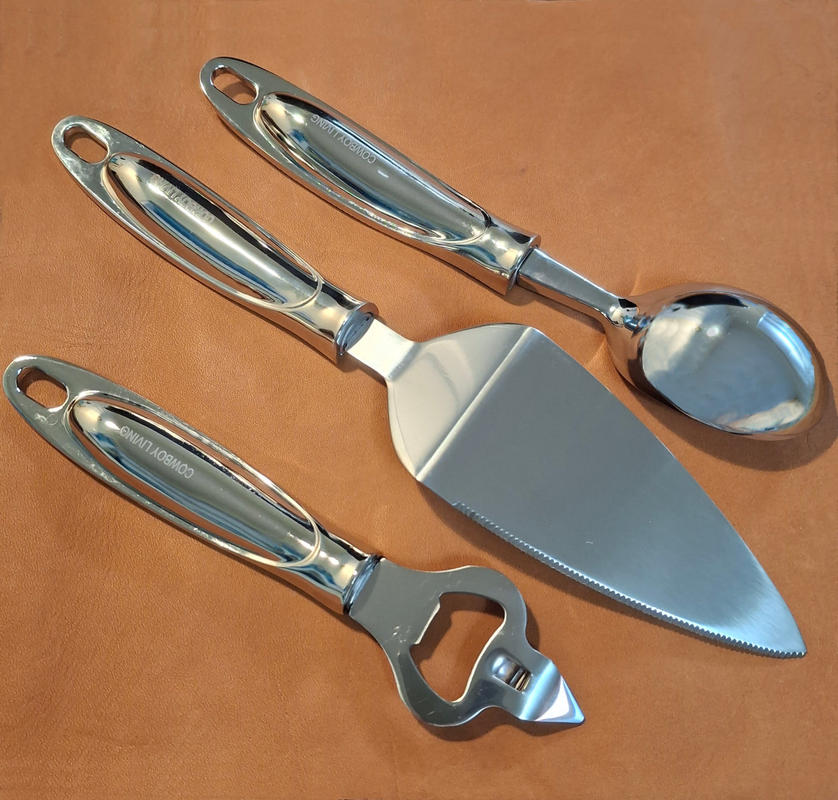 3-Piece Western Rodeo Cowboy Buckle Essentials Tool Set
