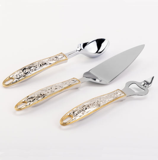 3-Piece Western Rodeo Cowboy Buckle Essentials Tool Set