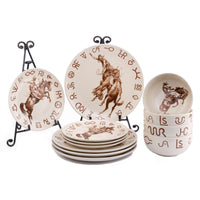 Broncs & Brands 12 Piece Dinnerware Set