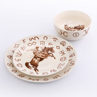 Broncs & Brands 12 Piece Dinnerware Set