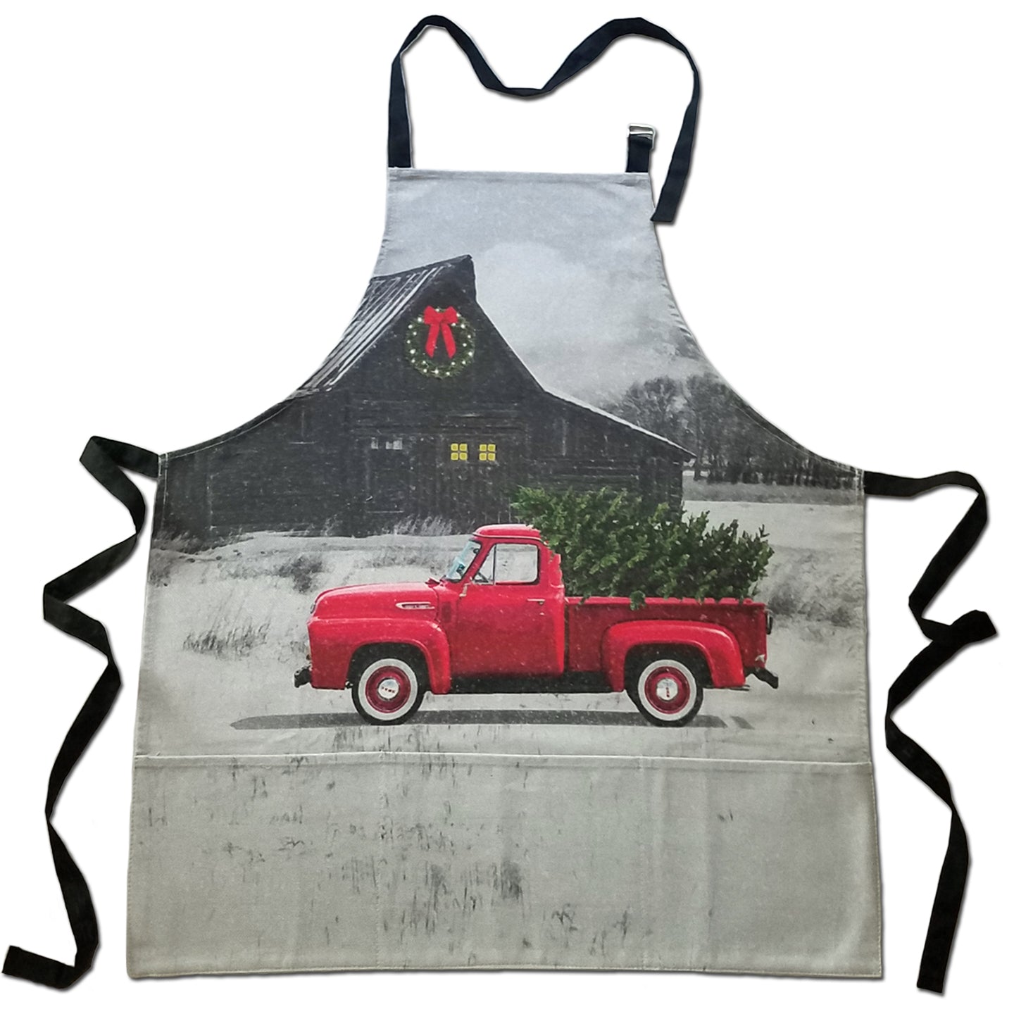 Red Truck Christmas Apron