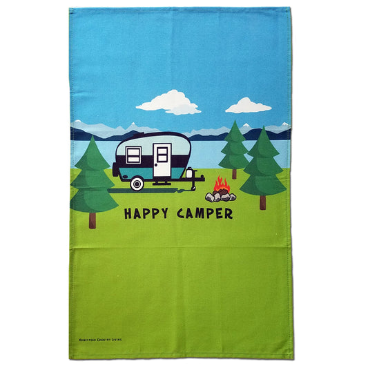 Happy Camper Dish Towel