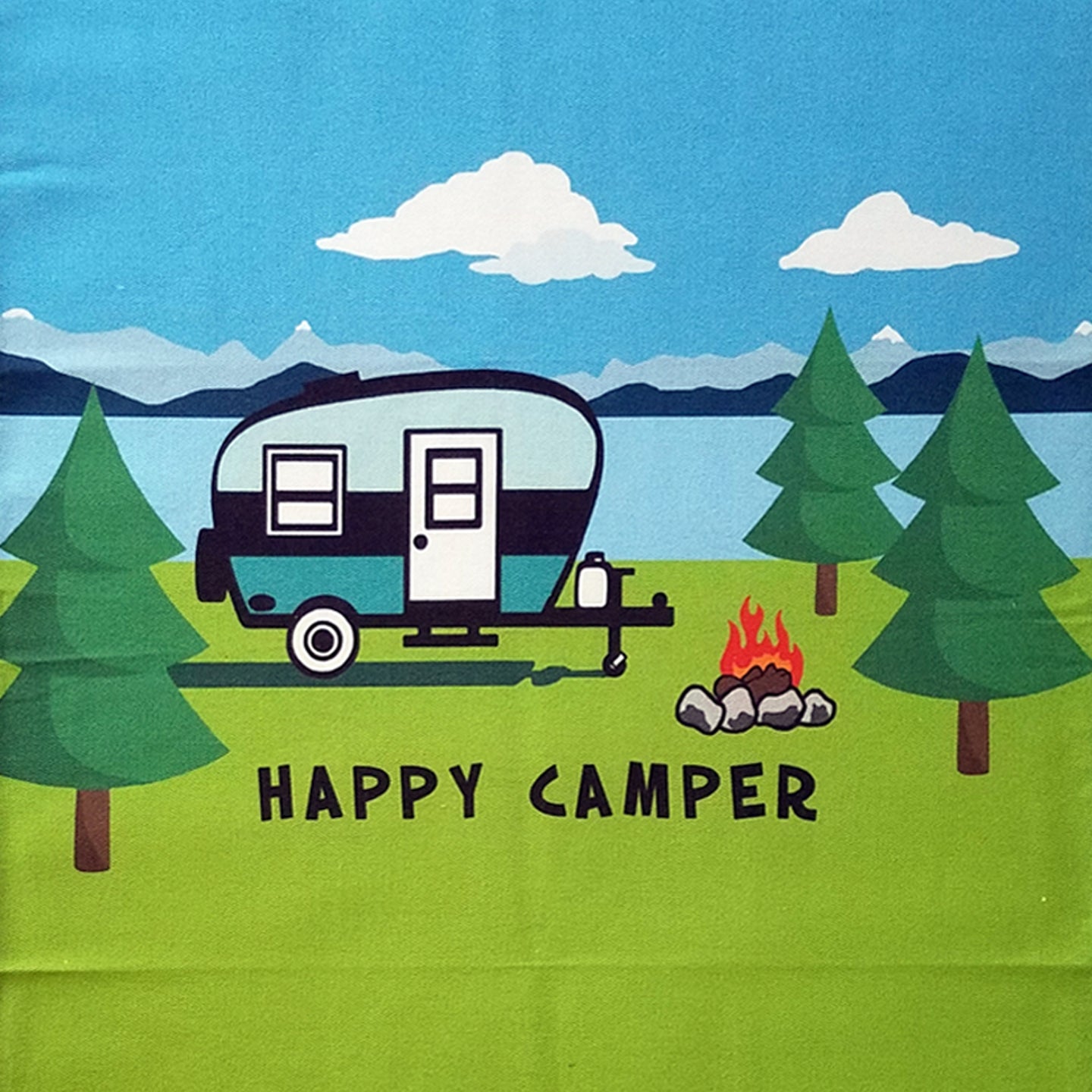 Happy Camper Dish Towel