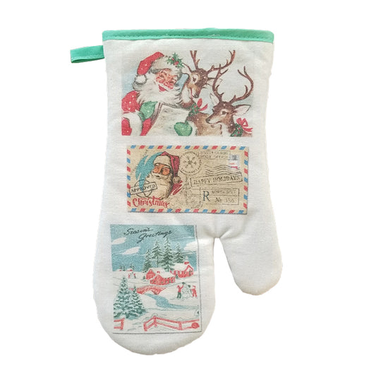 Vintage Christmas Cards Oven Mitt